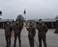 Bild: Mario Hönig
Den Wechsel von den Panzergrenadieren zur Panzertruppe vollziehen (von links) Oberst Markus Vollmann, Oberstleutnant Peer Papenbroock, Major Olaf Niederdräing sowie Oberstleutnant Andreas Bleek.