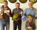 Bild: brü
Die Gewinner des Geburtstagspokalschießens mit ihren Trophäen (von links): Ulrich Michl, Benedikt Michl, Franz Lotter und vorne Loui Michl.