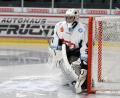 Bild: gb
Jonas Neffin im Kasten der Blue Devils Weiden. Der junge Goalie hat aufregende Tage hinter sich.