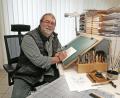 Bild: exb
Karikaturist Jürgen Tomicek in seinem Atelier in Werl (Nordrhein-Westfalen).