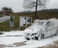Bild: Polizei Amberg
In Utzenhofen musste die Feuerwehr ein Auto löschen.