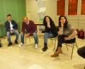 Bild: bba
Die jugendlichen Teilnehmer an diesem Workshop am BSZ stellten der „Re Think-Gruppe“ mit Yilmaz Atmaca ( zweiter von links ), Naila Chikhi und Henna Tahir zahlreiche Fragen.
