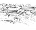Bild: Architekturbüro Petry &amp; Voll Freie Architekten
Fast wie ein Schmetterling: Im Kreistag präsentierte das Stuttgarter Architekturbüro Skizzen vom Realschulneubau in Kemnath.