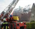 Bild: gf
Bauernhof-Brand im Mai in Gronatshof (Gemeinde Birgland)Von oben bekämpften die Feuerwehrleute die Flammen.