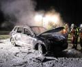 Bild: jma
Der VW brennt komplett aus. Als Brandursache vermutet die Polizei einen technischen Defekt.
