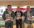 Bild: hai
Max Götz, Olaf Herrmann und Ralf Raschel (von links) fuhren mit ihren „Boliden“ die meisten Runden.