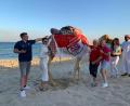 Bild: exb
Nabburger Bayern-Fans bei einer Safari in Katar.