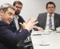 Bild: Gabi Schönberger
Ministerpräsident Markus Söder (CSU) beim Redaktionsgespräch