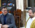 Bild: fsb
Kreisvorsitzender, Landtagsabgeordneter und Oberbürgermeisterkandidat Christoph Skutella (links) spricht mit dem Referenten Sebastian Körber.