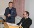 Bild: bjp
Landtagsabgeordneter Tobias Reiß (links) und Landrat Andreas Meier riefen in Burkhardsreuth zu Sachlichkeit und Geschlossenheit in der Kommunalpolitik auf.