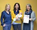 Bild: exb
Carola Glötzl (KoKi), Kathrin Sträche (Kursleitung) und Andrea Binder (KoKi, von links) freuen sich auf die neue Kursreihe für Eltern von Babys.