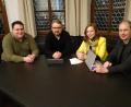 Bild: rti
Regionalmanager Florian Rüth, Wirtschaftsförderer Volker Höcht, Technologie- und Netzwerkmanagerin Lucie Valentová und Bildungsmanager Hilmar Fütterer (von links) wollen die Digitalisierungsprozesse im Landkreis vorantreiben.