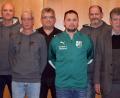 Bild: exb/Anja Willenberg
Hans Igl, Wolfgang Haneder, Hubert Rester,Christian Huttner, Herry Ernst und Jakob Scharf (von links) sind künftig für die neue Spielgemeinschaft des SV Fischbach und der DJK Steinberg verantwortlich.