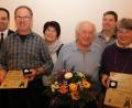 Bild: gru
Von links Bürgermeister Hans-Jürgen Strehl, Karl Fischer, Inge Fischer, Adolf Mignon, Zweiter Bürgermeister Hans Klann, Reinhilde Mignon.