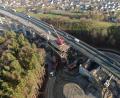 Bild: exb/Autobahndirektion Nordbayern
Es tut sich gehörig etwas auf der Brückenbaustelle Unterrieden an der A6 zwischen Alfeld und Altdorf: Auch in den kommenden Wochen wird die Brücke peu à peu abgebaut.