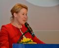 Bild: dob
Bundesfamilienministerin Franziska Giffey hinterlässt beim SPD-Jahresempfang in der Stadthalle einen bleibenden Eindruck und zeigt Volksnähe.