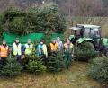 Bild: bkr
Bernhard Schmid, Michael Heser, Johannes Frauenholz, Matthias Wolf, Ralph Schreyer, Maximilian Horn und Sebastian Heser (von links) haben die Gemeinde „christbaumfrei“ gemacht.