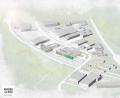 Bild: exb/Stadtwerke Weiden/Knerer &amp; Lang
Blick auf die neuen Anlagen der Stadtwerke (mit farbiger Front) zwischen Alter Neustädter Straße und Georg-Stöckel-Straße.