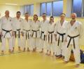 Bild: dob
Vohenstraußer Karatekas mit Sensei Helmut Körber (Vierter von links), die sich in Bad Abbach auf den nächsthöheren Dan vorbereiteten.