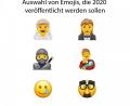 Bild: dpa-infografik GmbH
Eine kleine Auswahl der neuen Emojis".