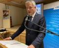 Bild: Eichl
Bürgermeister Thomas Meiler erläutert in der Auftaktveranstaltung der CSU seine Vorstellungen für die kommenden sechs Jahre.