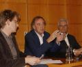 Bild: mfh
Auf dem Podium sitzen (von links) der Initiator der Diskussion, Stefan Thar, Rechtsanwalt Franz Schindler und Politikwissenschaftler Wolf-Dietrich Nahr.