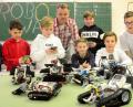 Bild: Kunz
Eines der Highlights: Das Wahlfach Robotik bläst zum "Robot War". Dabei räumen selbstgebastelte Lego-Roboter ihre Kontrahenten aus dem Feld.