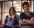 Bild: Netflix/dpa
Die Schauspieler Maya Hawke (als Robin), Joe Keery (Steve) und Gaten Matarazzo (Dustin) in einer Szene der Netflix-Serie "Stranger Things".