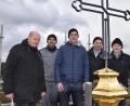 Bild: Gottfried Schubach
Das Foto zeigt Architekt Johann Ernst, Stefan Pröls von der Spengerlei Amann, Kirchenmalermeister Jürgen Hausner und die Kirchenverwaltungsmitglieder Peter Jell und Georg Edenharter.