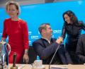 Bild: Peter Kneffel/dpa 
Angelika Niebler (CSU, von links), Markus Söder (CSU), Dorothee Bär (CSU) und Markus Blume nehmen vor Beginn der CSU-Vorstandssitzung ihre Plätze ein.