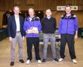 Bild: wdb
Alfred Braun (Zweiter von links) hat 1500 Tischtennisspiele erreicht. Dafür ehrten ihn: Konrad Kiener (links), Manuel Jungwirth (Zweiter von rechts) und Dieter Buchner (rechts).