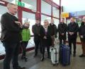 Bild: Wolfgang Steinbacher
Auch wenn sich die CSU-Vertreter am Bahnhof versammelt haben, sie kamen nicht zum Verreisen hierher, sondern zum Verkünden.