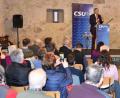 Bild: Alexander Pausch
Der CDU-Politiker Wolfgang Bosbach spricht bei der CSU-Kastl im Steinstadel in Kastl.