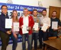 Bild: bkr
Viktoria Seiler, Kreiswasserwacht, zeichnete in der Jahreshauptversammlung der Kemnather Wasserwacht Johannes Doleschal, Anna Meier, Alois Emerig, Uwe Fraunholz, Vorsitzenden Michael Siebenweiber und Patrick Strobel (von links) aus.