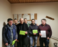 Bild: wmi
Im Bild: (von links) Reinhold Siegert (Dritter), Marco Lautner (FC Vorbach), Sieger Udo Böhnke, Patrick Künneth (Vierter), der Zweitplatzierte Johannes Kreutzer und Josef Held (Fünfter).