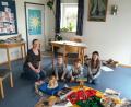 Bild: rn
Viel afrikanische Symbolik begleitet den Kindergottesdienst in der Kreuzkirche.