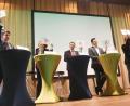 Bild: Gabi Schönberger
Fünf OB-Kandidaten, eine Meinung. Das ist nicht bei jedem Thema der Fall. Trotzdem begegneten sich im Wahlkampf alle mit Respekt. Bei der Podiumsdiskussion von Oberpfalz-Medien von links: Benjamin Zeitler (CSU), Sonja Schuhmacher (Grüne), Jens Meyer (SPD), Christoph Skutella (FDP) und Ali Zant (Linke).