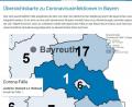 Screenshot: Landesamt für Gesundheit und Lebensmittelsicherheit
Die Karte zeigte schon vergangene Woche an, dass es auch im Landkreis Neustadt/WN einen Coronafall gegeben haben soll.