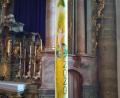 Bild: jzk
Die neue Osterkerze in der Stadtpfarrkirche Kemnath.