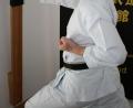 Bild: sne
Christian Büchner trainiert im hauseigenen Dojo am "Makiwara", einem traditionellen Übungsgerät zur Abhärtung kraftvoller Schläge.