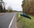 Bild: jma
Der Golf einer 38-Jährigen landet am Samstag im Straßengraben neben der B470.