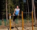 Bild: exb
Lea Tretter, die momentan beste Turnerin der TG Tirschenreuth, hält sich auf dem Trimm-Dich-Pfad fit.