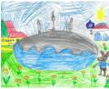 Bild: Stadt Tirschenreuth
Dieses Bild hat der sechsjährige Bastian gemalt.