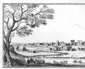 Bild: exb
Der 1644 entstandene Merian-Stich zeigt Weiden in der Zeit des Dreißigjährigen Krieges. Gut erkennbar sind der Turm der Michaelskirche, die Stadtbefestigung und die wohl namensgebenden Weidegründe rings um die Stadt.