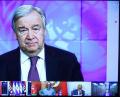 Bild: Iranian Presidency/AP/dpa
Wie effektiv sind Videokonferenzen?Auch UN-Generalsekretär Antonio Guterres versucht, digital die Welt zu erklären.