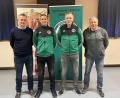 Bild: exb
Martin Schuster (Zweiter von rechts, bei seiner Vorstellung in Mitterteich im Januar) übernimmt ab 1. Juni das Traineramt beim SV Mitterteich.