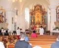 Bild: lg
Abstände und Alltagsmasken waren die Rahmenbedingungen für die Gläubigen bei der diesjährigen Feier des Patroziniums in der Johannisbergkirche.