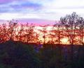 Bild: ü
Ein beeindruckender Sonnenuntergang über Görglas, Asbach und Burggrub.
