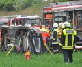 Bild: dob
Eine 37-Jährige wurde mit ihrem Audi A 3 regelrecht von der A6 katapultiert.