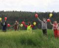 Bild: Kunz
Mit bunten Luftballons demonstrieren Bürger in Weiden gegen den Südost-Link.
